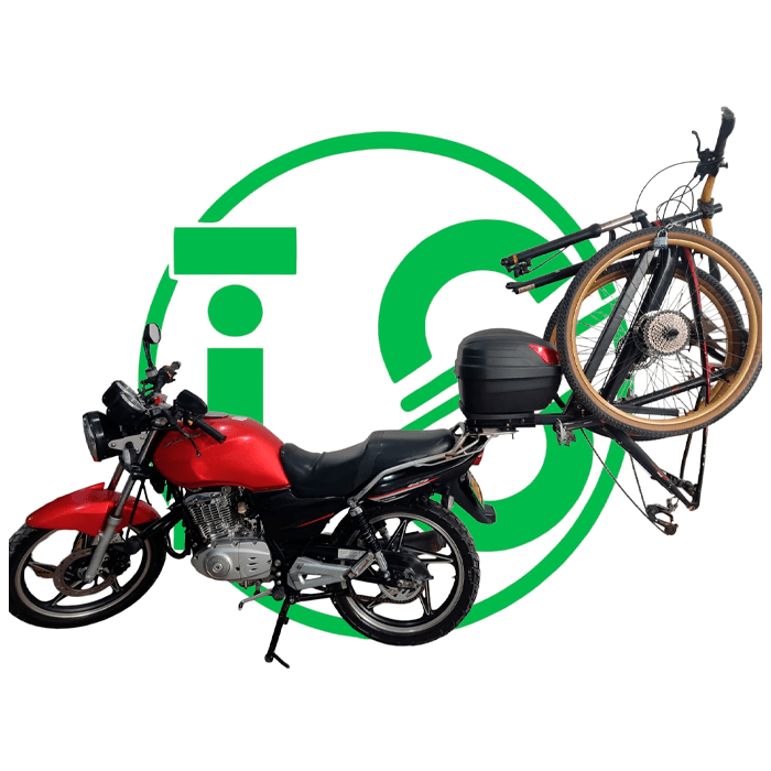 Porta bicicleta para moto